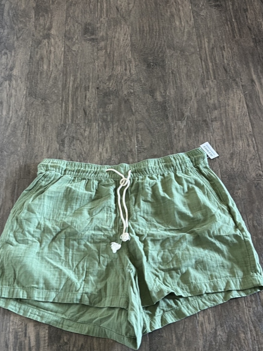 Woman’s Lightweight Olive Green Drawstring Shorts